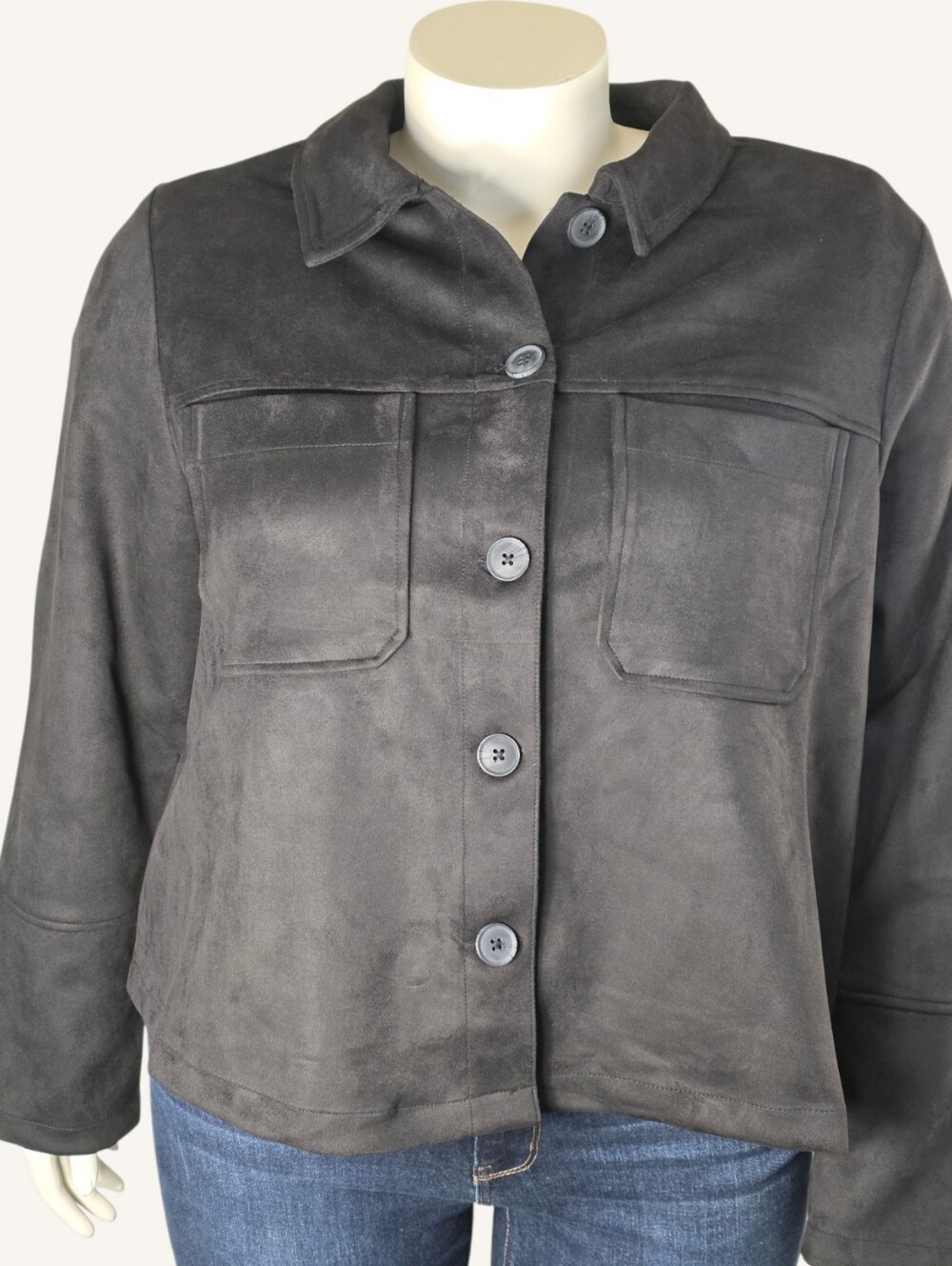 Torrid Hipster Faux Suede Jacket Deep Black 3X NWT